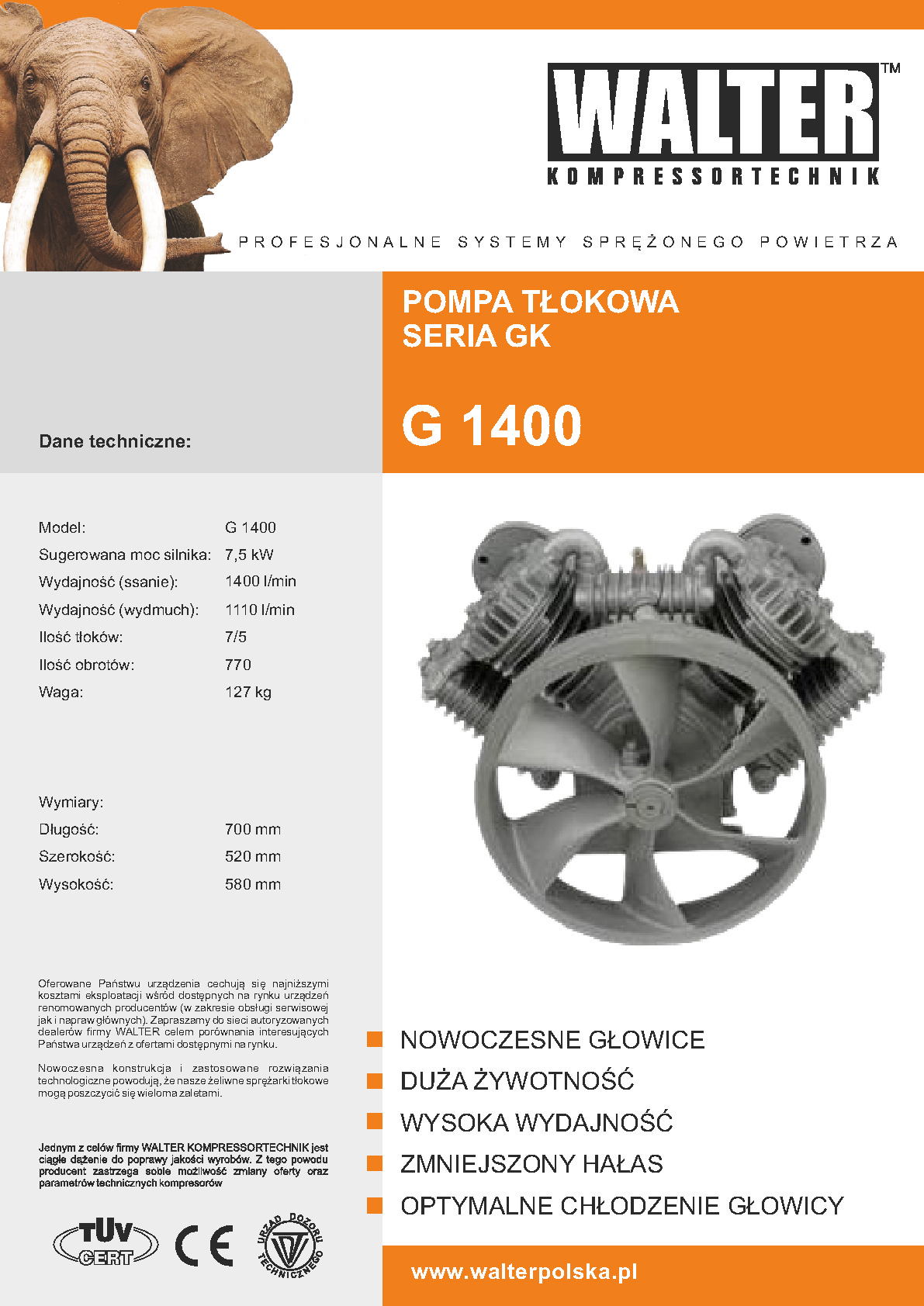Pompa tłokowa GK G1400