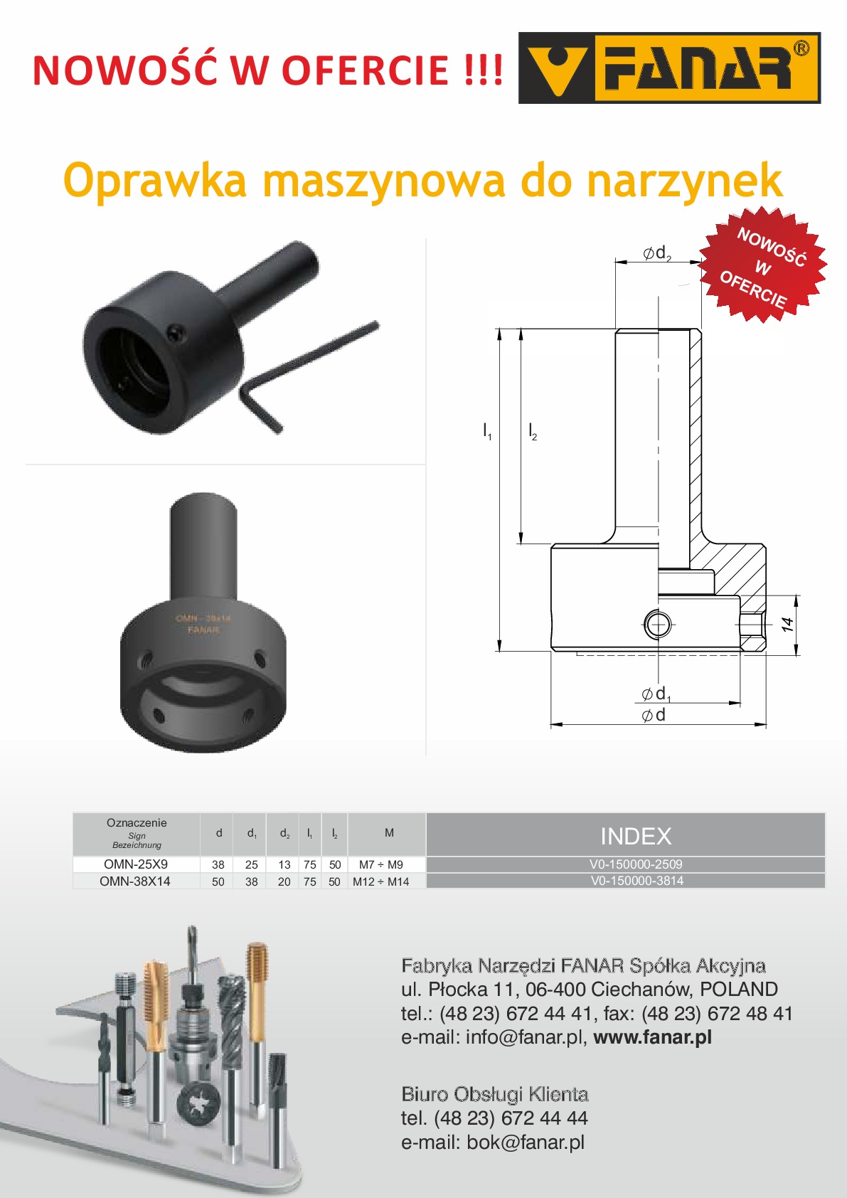 Oprawka maszynowa do narzynek