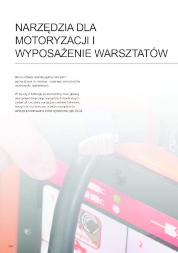 Narzędzia dla motoryzacji i wyposażenie warsztat&oacute;w