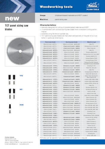 Piły tarczowe HM do formatowania płyt w pakietach