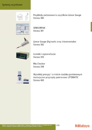 Czujniki systemowe i laserowe mikrometry skaningowe