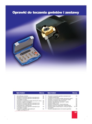 Oprawki do toczenia gwint&oacute;w i zestawy