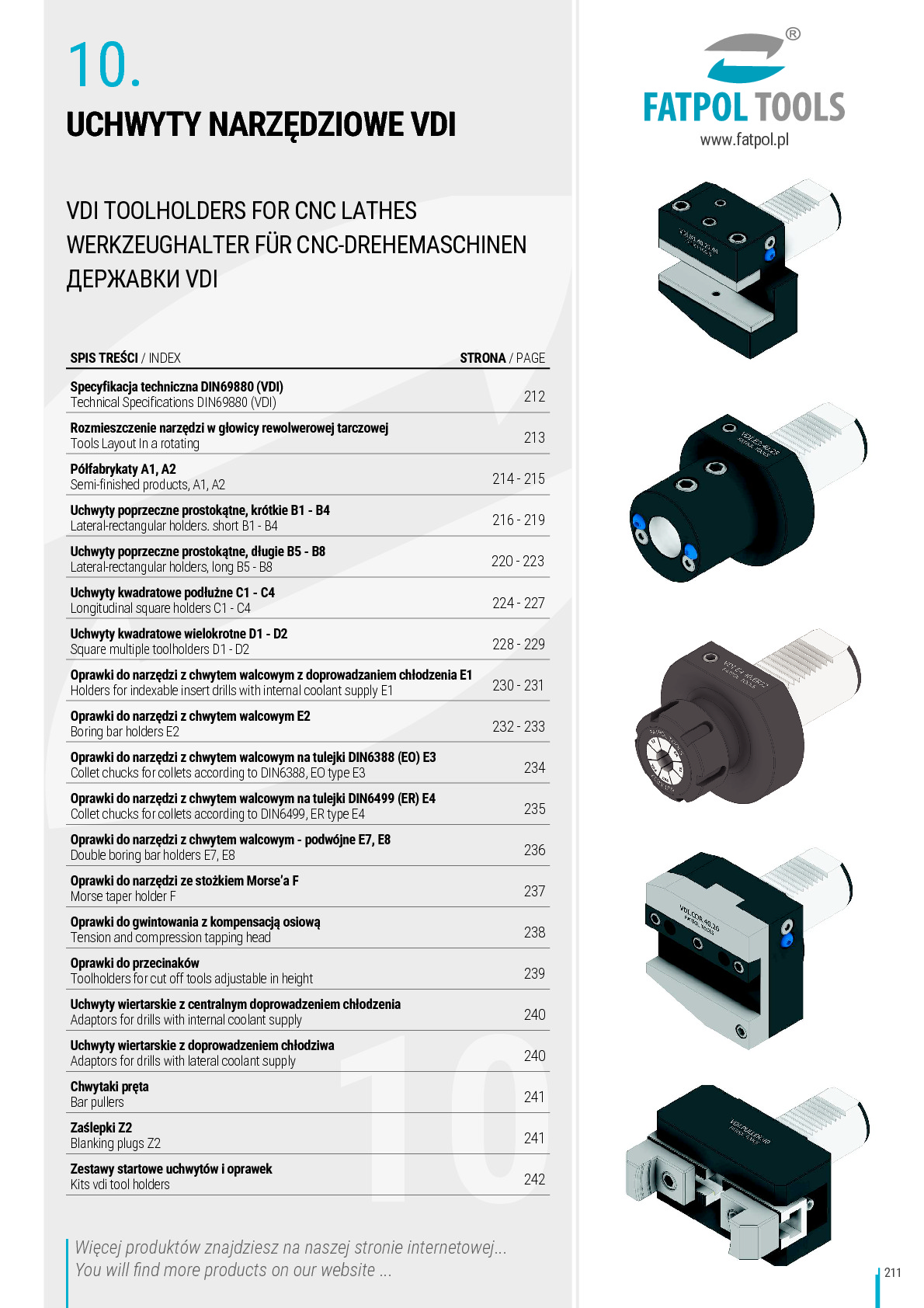 Uchwyty narzędziowe VDI