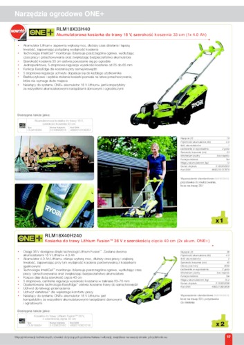 Narzędzia bezprzewodowe - Narzędzia ogrodowe 18 V ONE+