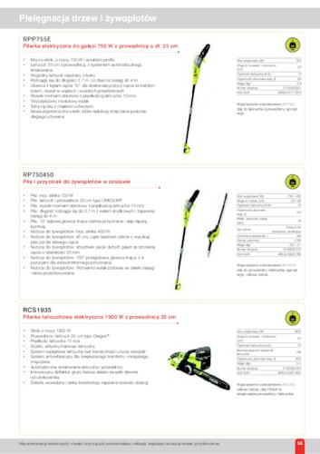 Pielęgnacja drzew i żywopłot&oacute;w - Pilarki łańcuchowe: Elektryczne i spalinowe