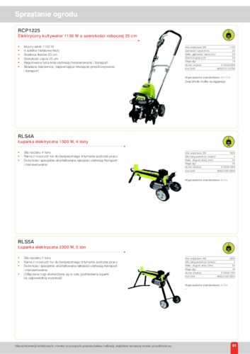 Sprzątanie ogrodu - Elektryczne kultywatory i łuparki do drewna