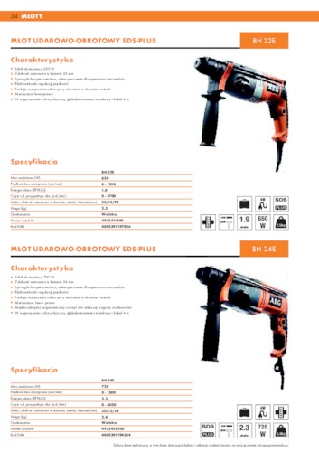 Oferta młot&oacute;w &ndash; Młoty udarowo-obrotowe