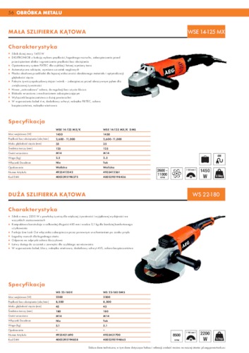 Obr&oacute;bka metalu &ndash; Małe szlifierki kątowe