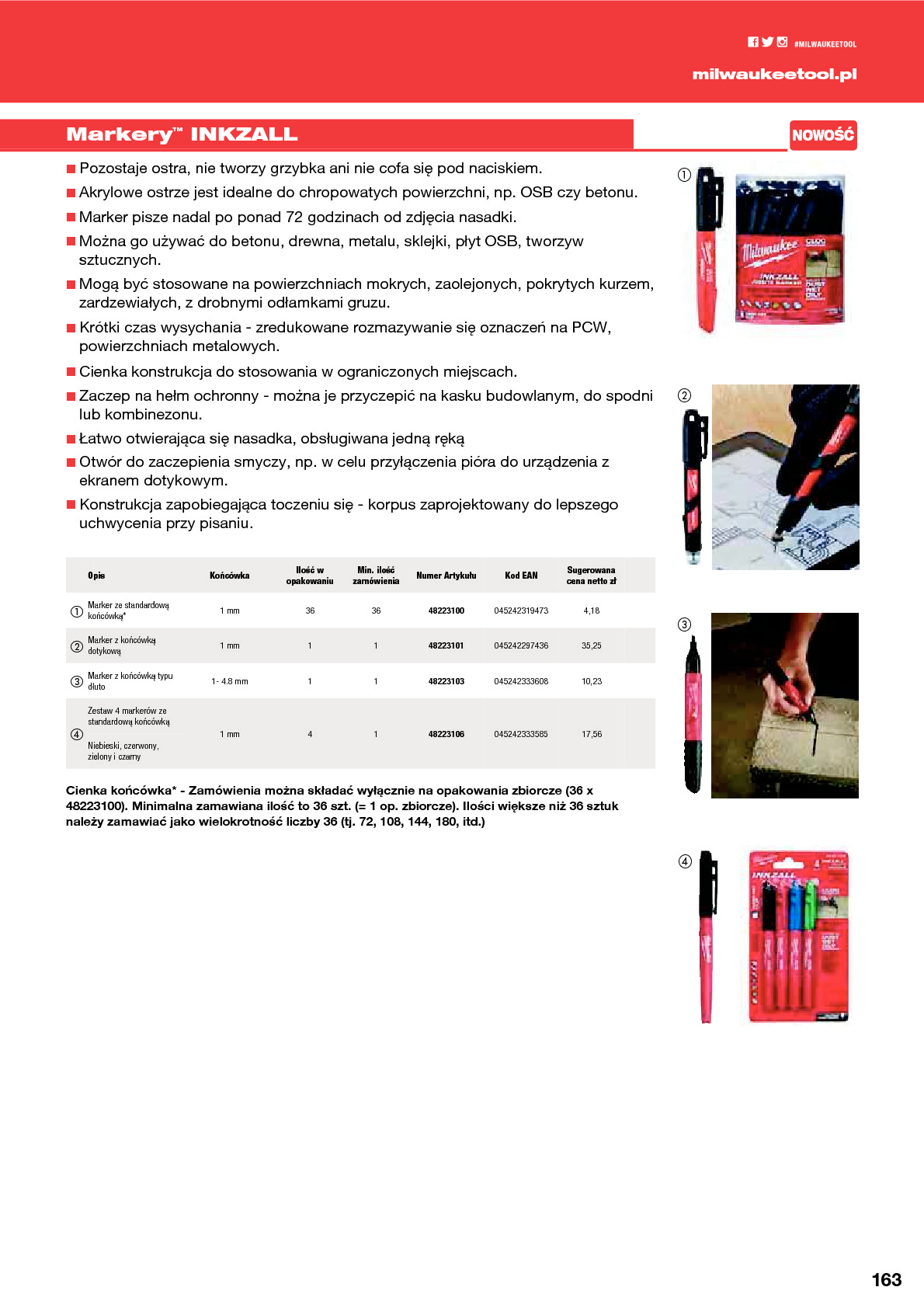 Narzędzia ręczne &ndash; Markery INKZALL&trade;