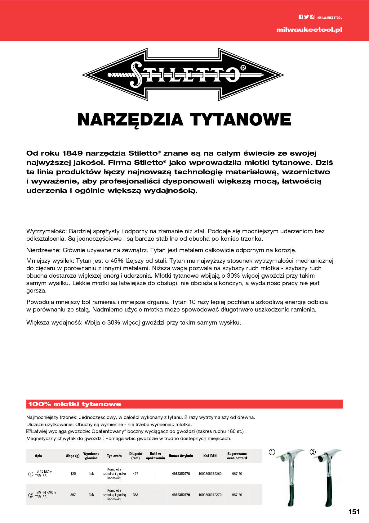 Narzędzia tytanowe Stiletto&reg;